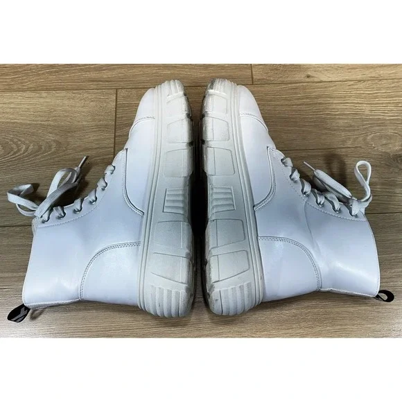 Koi‎ Footwear Women's Platform Ankle Boots Size 9 White Lace Up Lug Sole - Picture 11 of 16